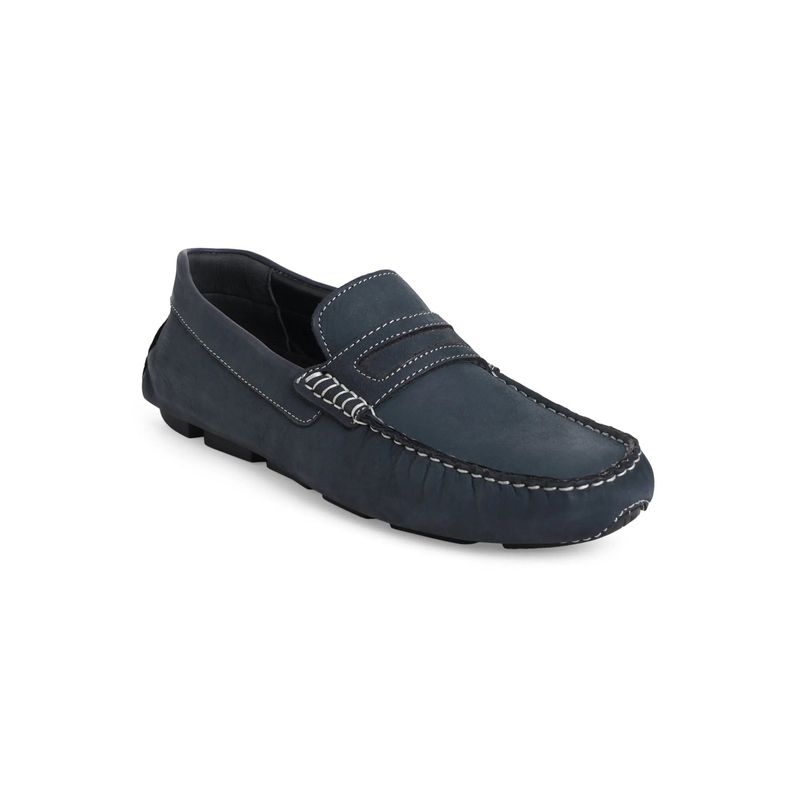 ERGON Moccasin Em-01 Men Navy Blue Loafers (UK 6)