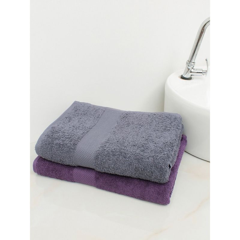 Buy AVI LIVING Value Extra Large Bath Sheet Towel Set of 2 500 GSM Plum