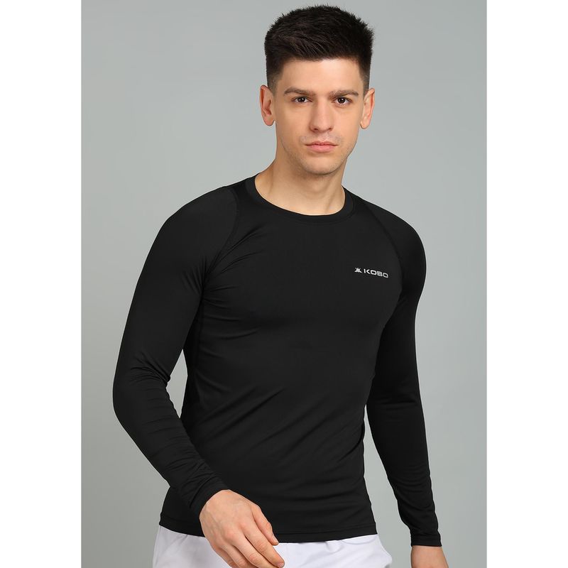 Kobo Compression T-Shirt with Stretchable Mesh Gym Running Multi Sport (L)