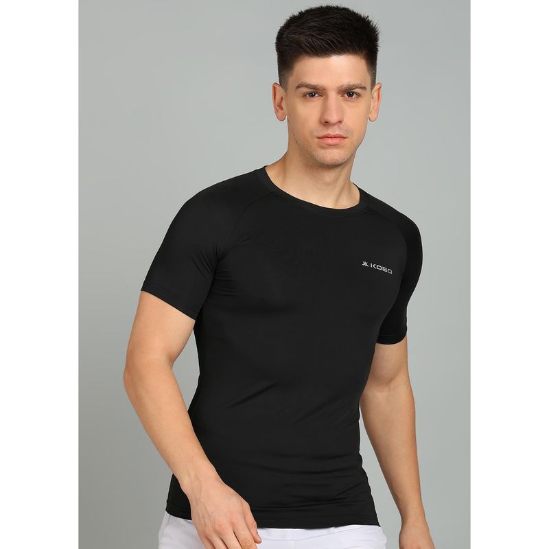 Kobo Compression T-Shirt with Stretchable Mesh Gym Running Multi Sport (XL)