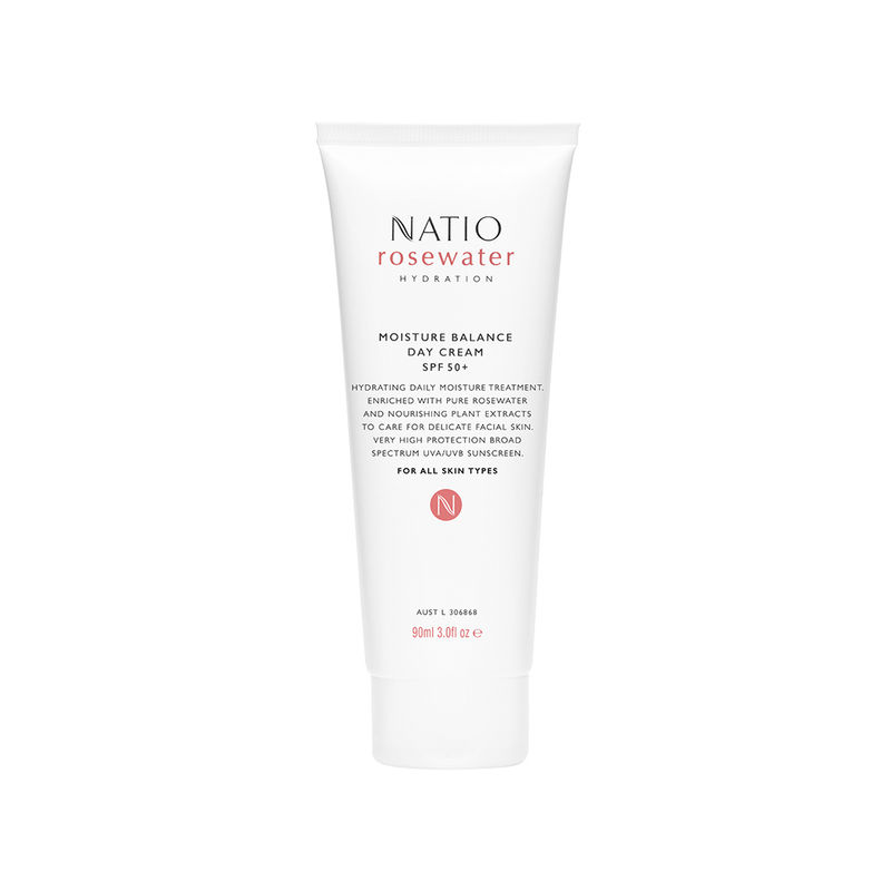 Buy Natio Rosewater Hydration Moisture Balance Day Cream SPF 50+ Online