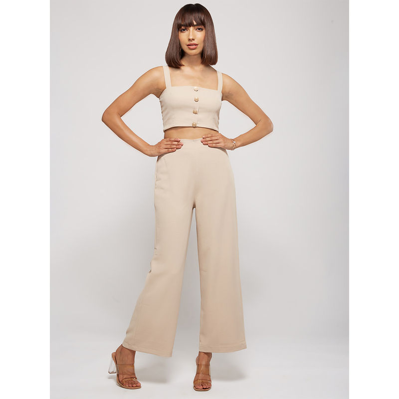 RSVP by Nykaa Fashion Beige The Power Of Coord (Set of 2) (M)