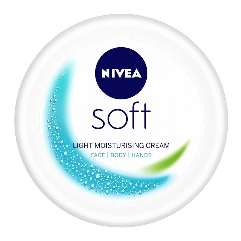 NIVEA Soft Light Moisturizer for Face, Hand & Body, NonSticky Cream