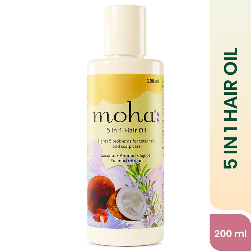 Moha 5 In 1 Hair Oil Nourish Strengthen And Promote Hair Growth With Natural Oils