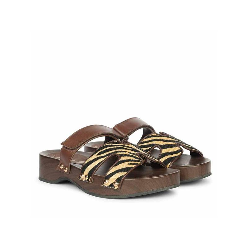 Saint G Women Brown Leather Platform Sandals (UK 4)