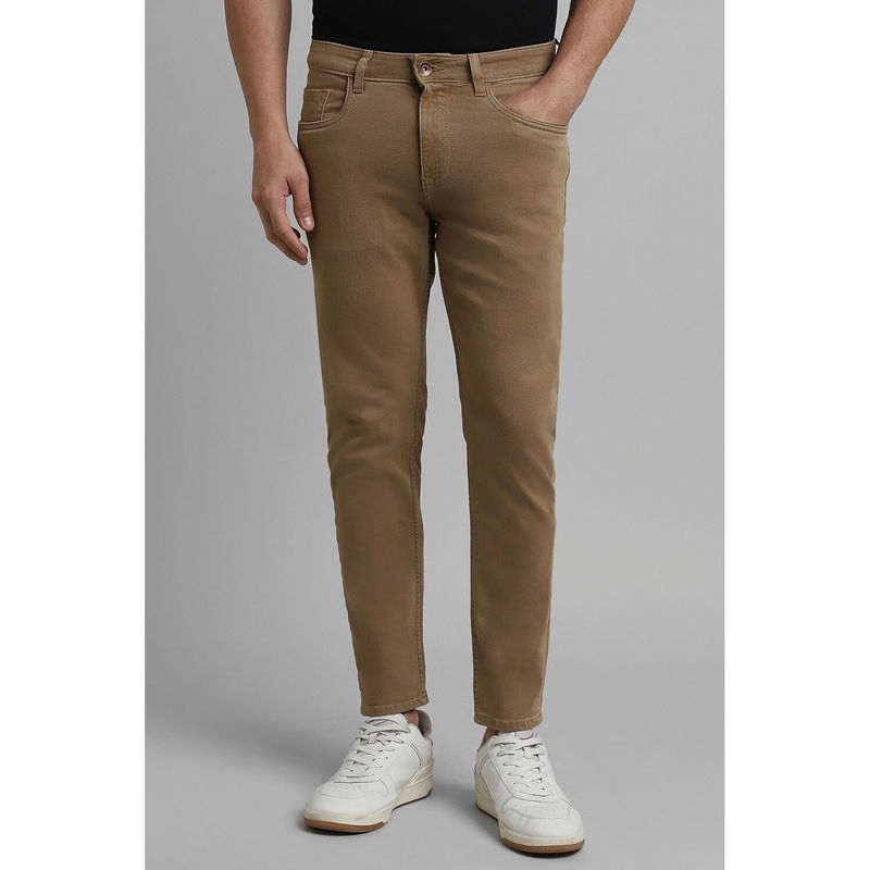 Simon Carter Solid Brown Jeans (34)