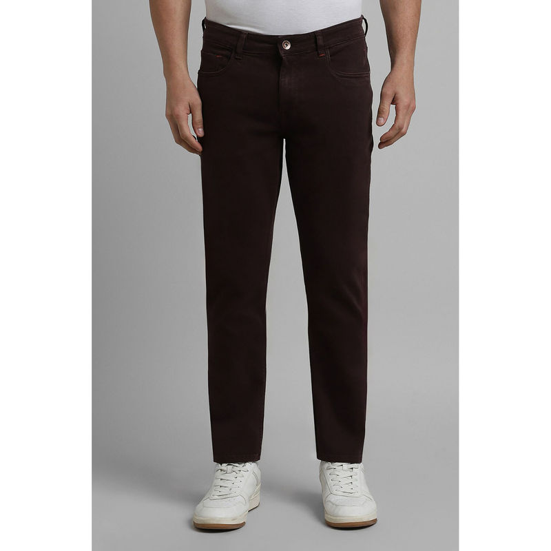 Simon Carter Solid Brown Jeans (34)