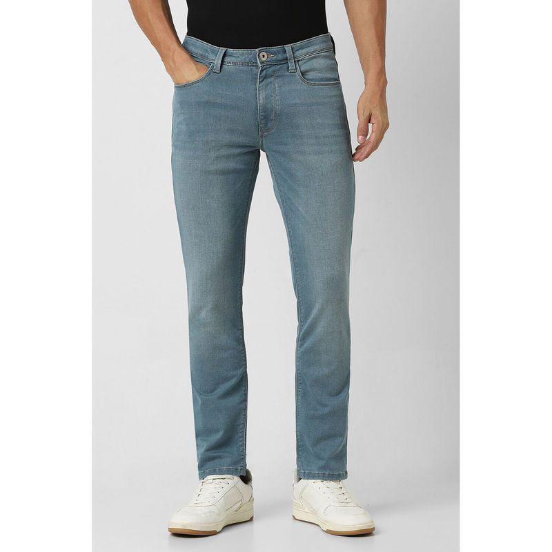 Van Heusen Men Blue Light Wash Slim Fit Jeans (30)