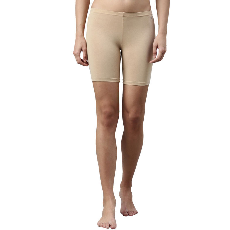 Enamor Womens Essentials E032-Mid Waist Stretch Cotton Cyclic Shorts (S)