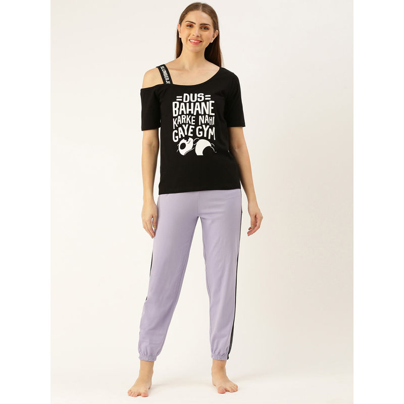 Slumber Jill All Day Sweet Lavender Lounge made of 100% Organic Cotton (Set of 2) (S)