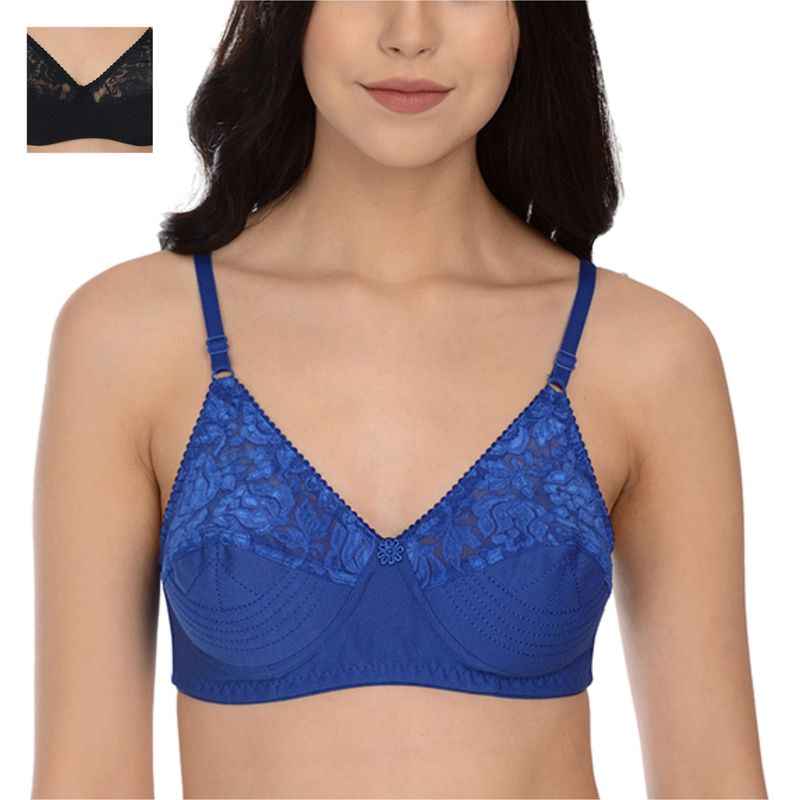 Mod & Shy Pack Of 2 Non-Padded Non Wired Basic Bra - Multi-Color (32B)