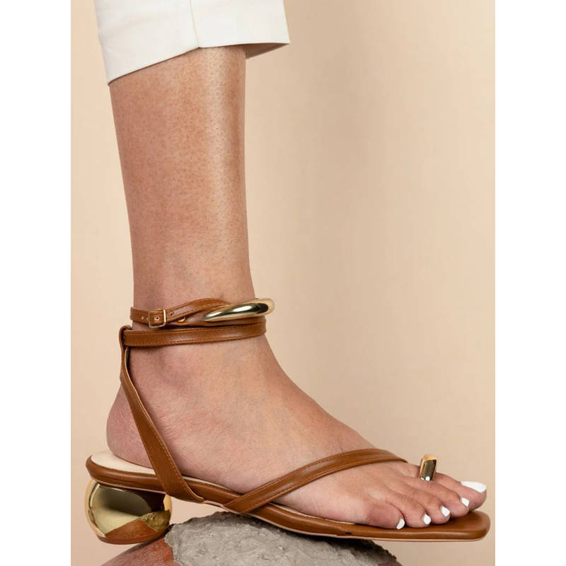 RIVR Arc Tan Sandal Heels (EURO 36)