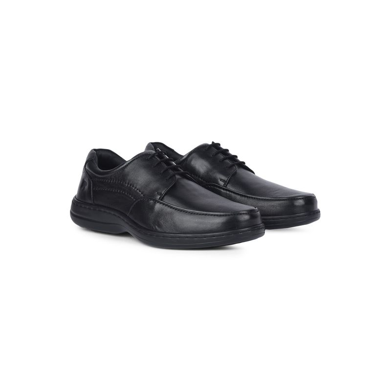 Rockport Men Preston Black Crust Leather Oxfords (UK 10)