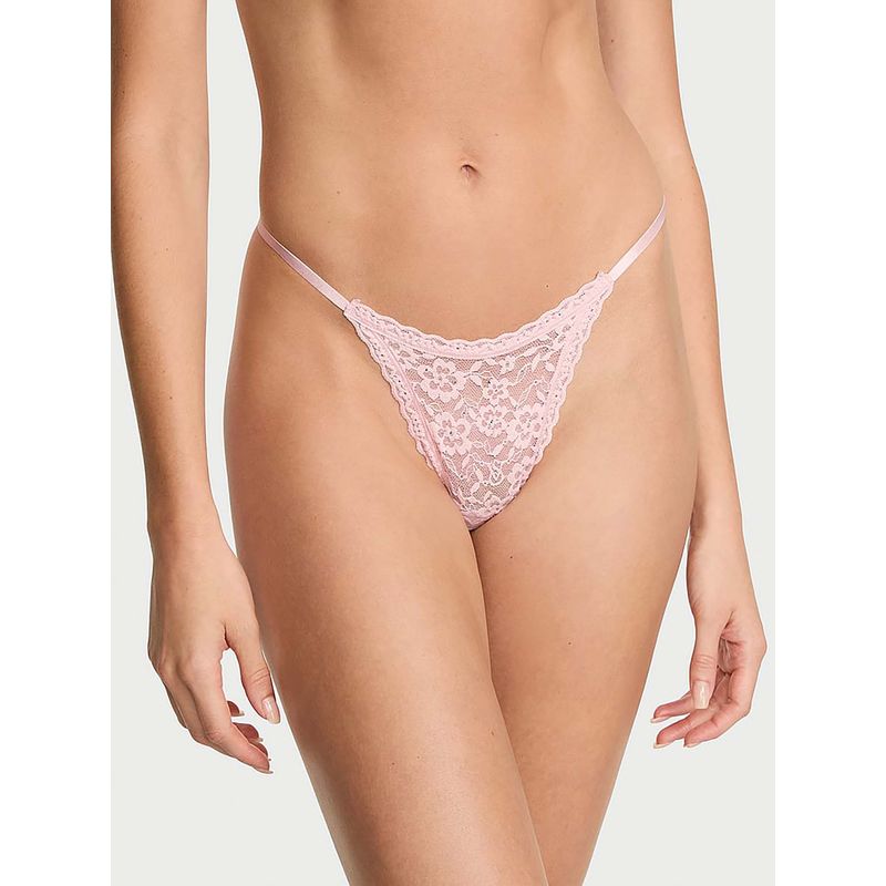 Victoria's Secret Pink The Lacie Sparkle String Thong Panty (XS)