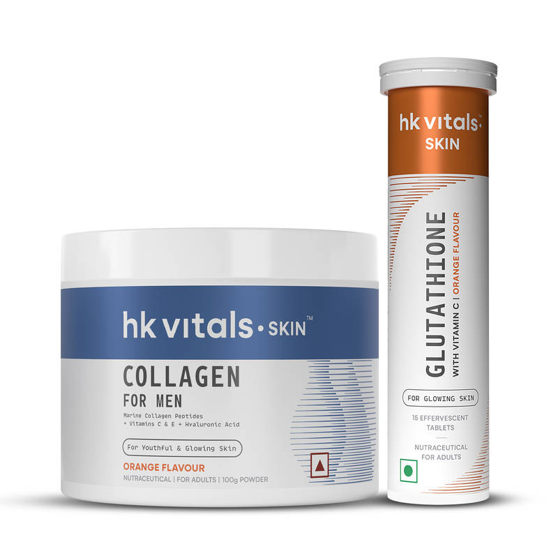 hk vitals glutathione reviews for glowing skin Buy HealthKart (Orange, 15 Effervescent Tablets) & Collagen Men Online Skincare effect:Healing