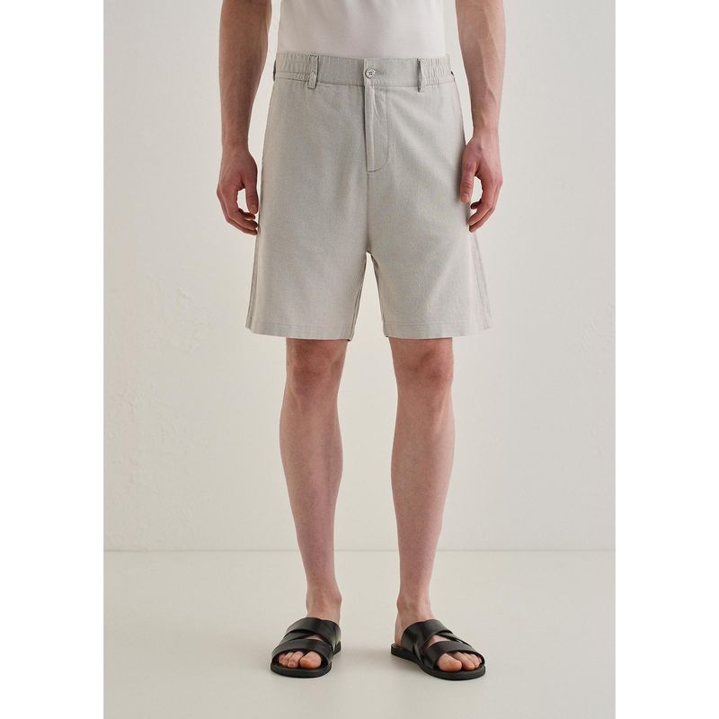 Banana Club Light Grey Linen Shorts (28)