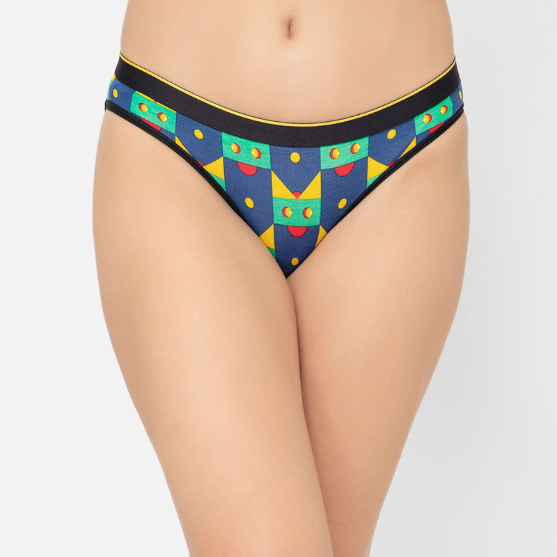 Bummer Multi-Color Womens Printed Micro Modal Bikinis Panties Soft & Breathable (S)