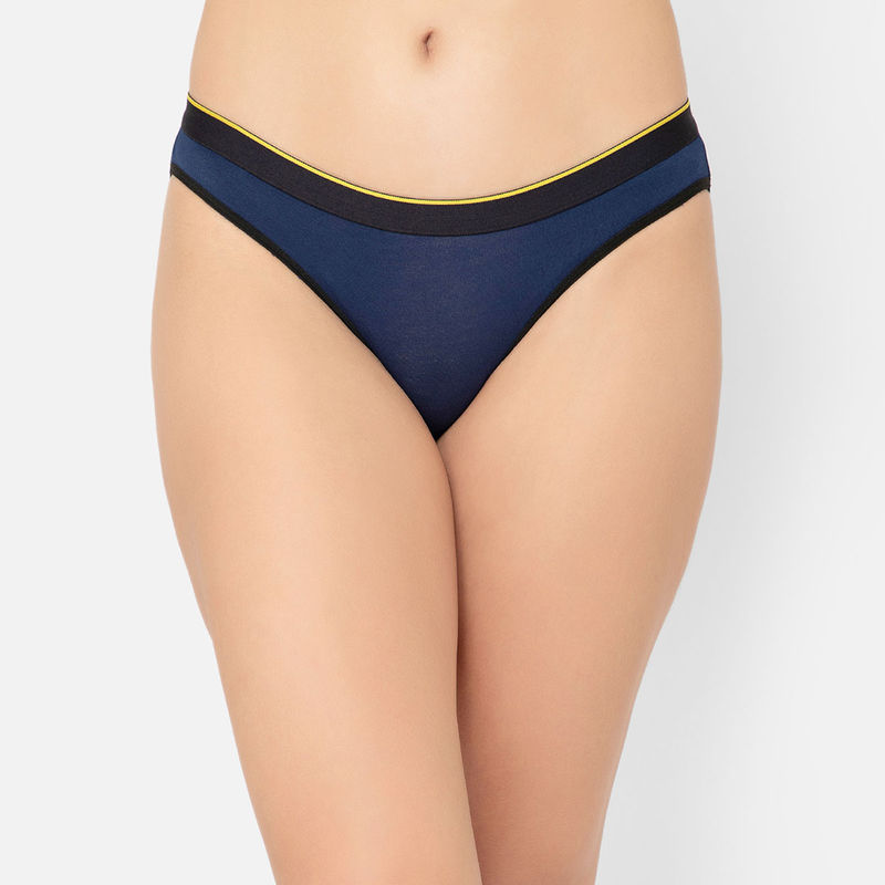 Bummer Blue Womens Solid Micro Modal Bikinis Panties Soft & Breathable (XL)