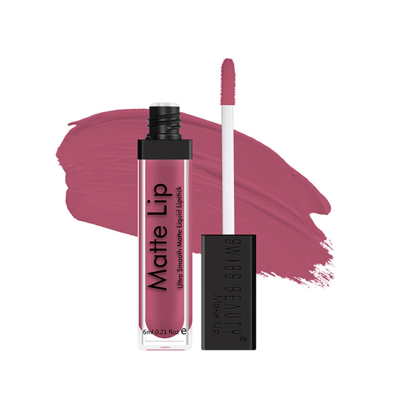 Swiss Beauty Ultra Smooth Matte Liquid Lipstick - 12 Mauve Pink