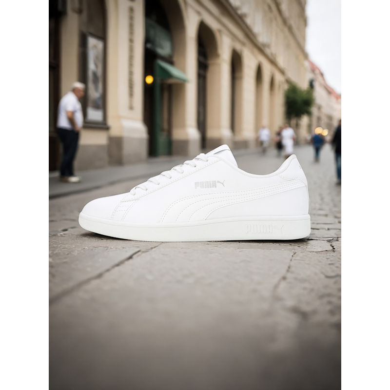 Puma Smashic Unisex White Sneakers (UK 9)