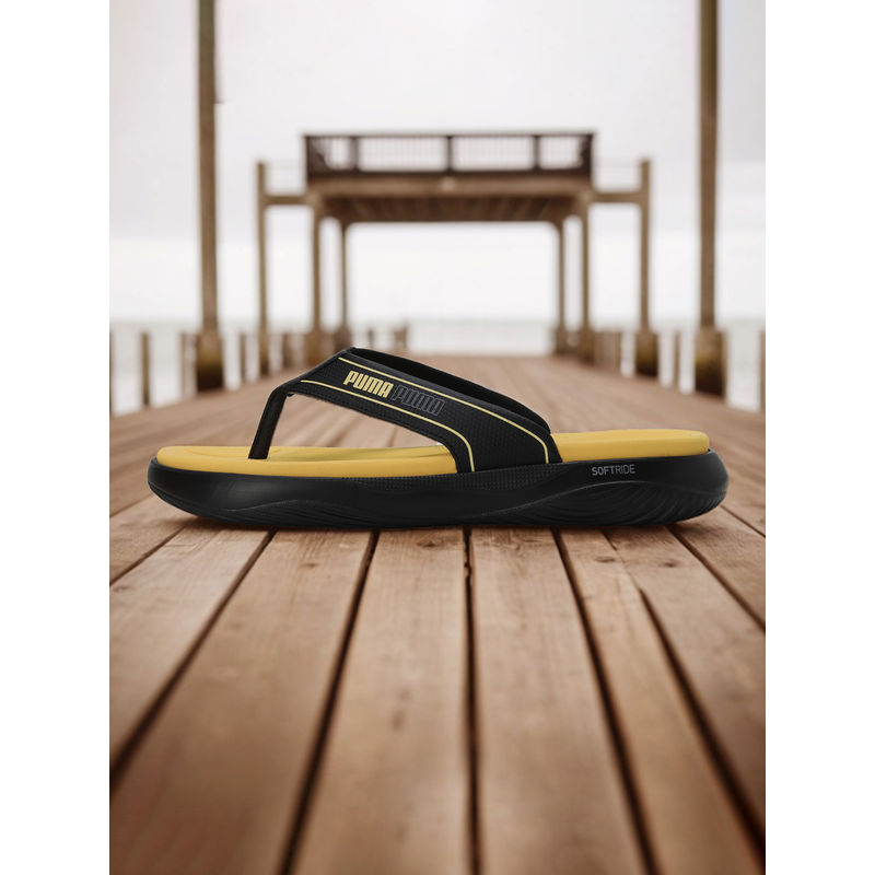Puma Softride Seave V1 Unisex Yellow Flipflops (UK 9)