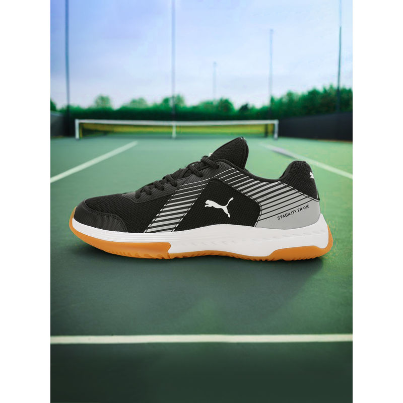 Puma Smash Sprint Unisex Black Badminton Shoes (UK 9)