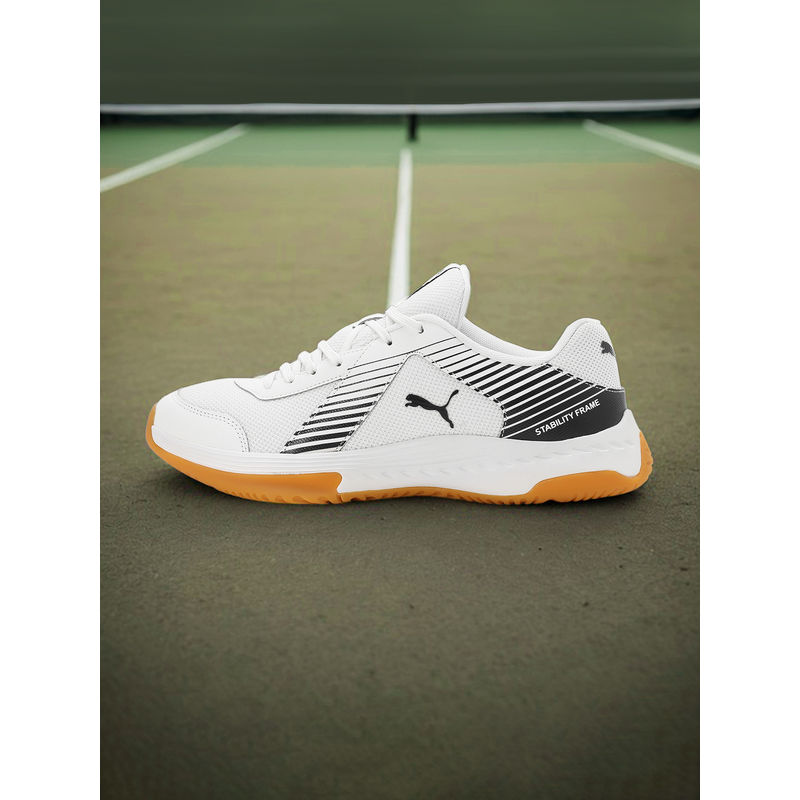Puma Badminton Smash Sprint Unisex White Sneakers (UK 9)