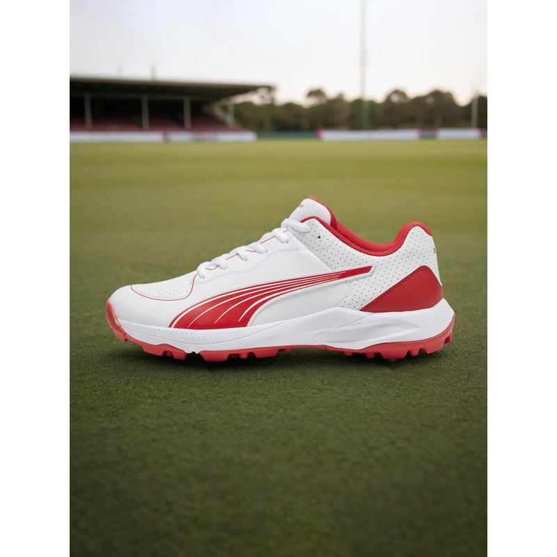 Puma 24 FH Rubber Unisex Off White Cricket Shoes (UK 7.5)