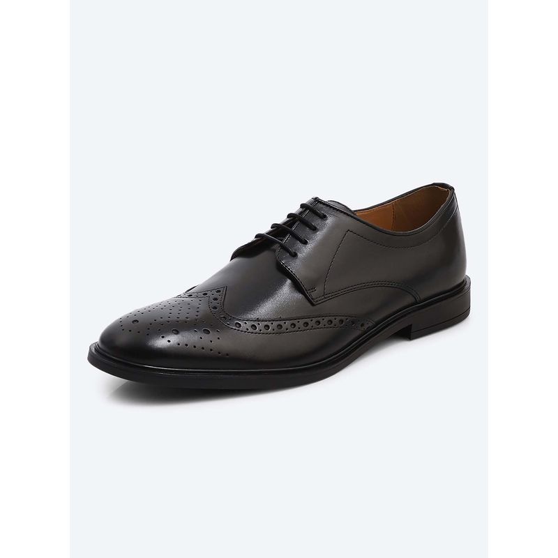 Monte Carlo Men Contemporary Black Formal Brogues (UK 9)