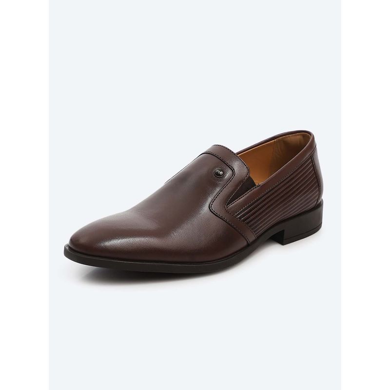 Monte Carlo Men Contemporary Slip On Brown Formal Loafers (UK 7)