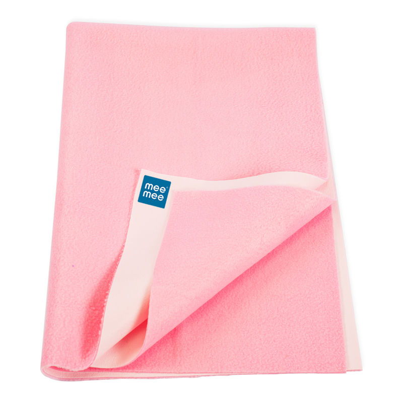 Mee Mee Baby Total Dry & Breathable Mattress Protector Mat - Pink (M)