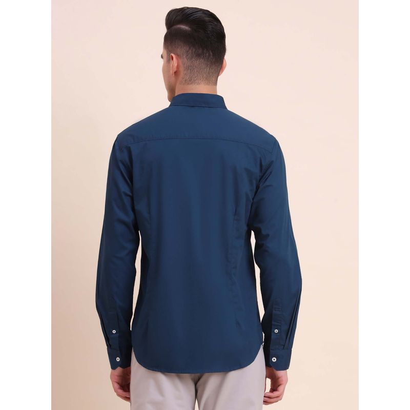 Greenfibre Teal Striped Formal Trousers (38)