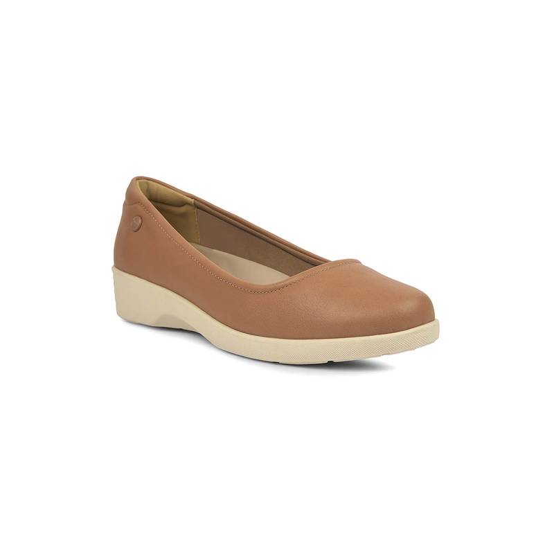 Bata Comfit Tan Comfit Women Casual Ballerina Flexible Sole Daily Comfort (3)