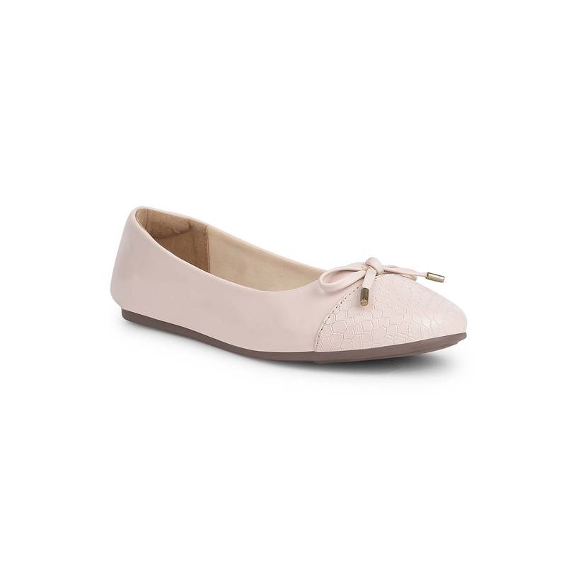 Bata Off White Women Casual Ballerina Flexible Sole Stylish Comfort (5)