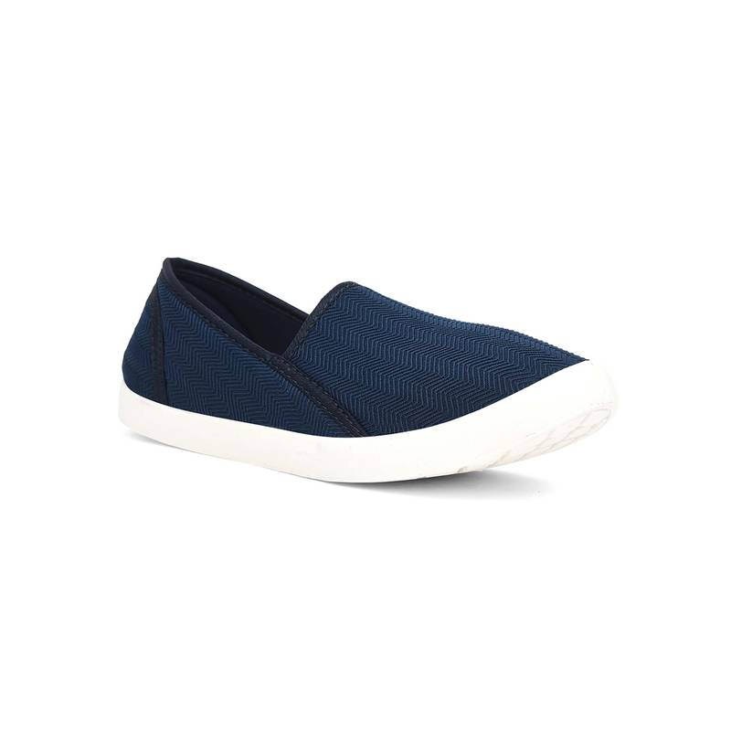 Bata Navy Blue Slip-On Comfort Walking Shoes for Everyday Wear (6)