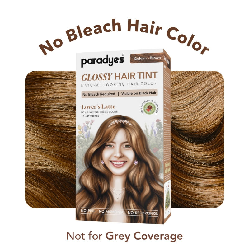 Paradyes Glossy Hair Tint Semi-Permanent Creme Hair Color Lover's Latte Golden - Lover's Latte