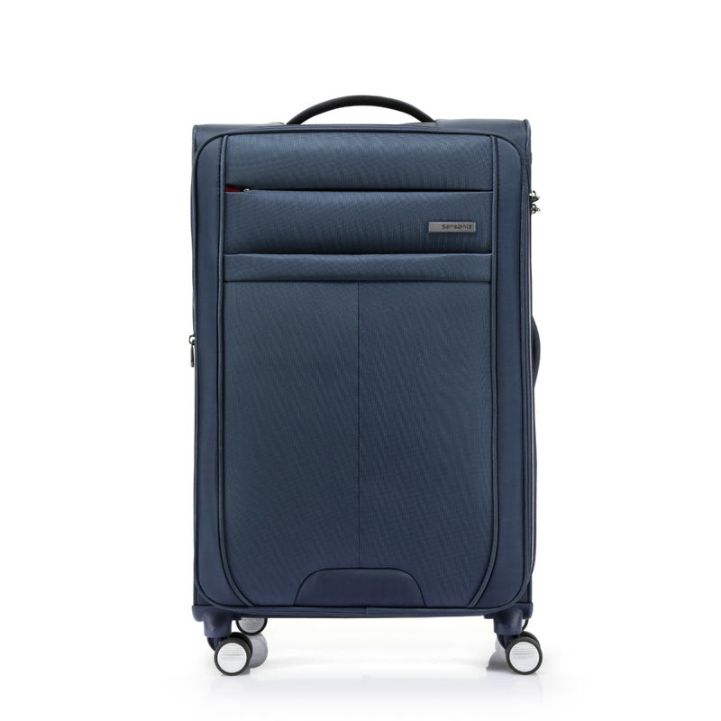Samsonite Trolley Bag Suitcase For Travel | Synch 57 Cms Polyester Softsided Small Cabin Luggage Trolley Bag with Expandable Zip, Navy Blue