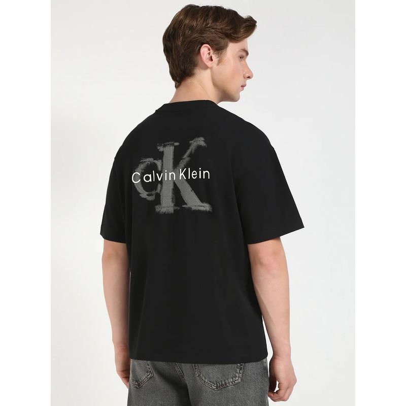 Calvin Klein Black Logo Oversized Fit Cotton T-shirt (M)