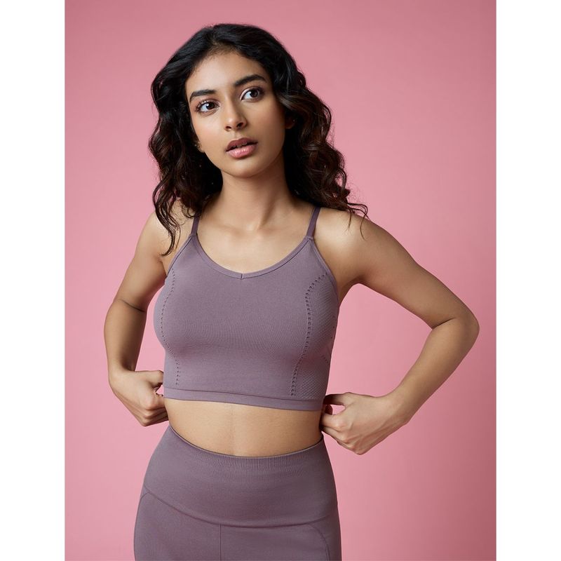FEIER Mauve Elevate Strappy Sports Bra (M)