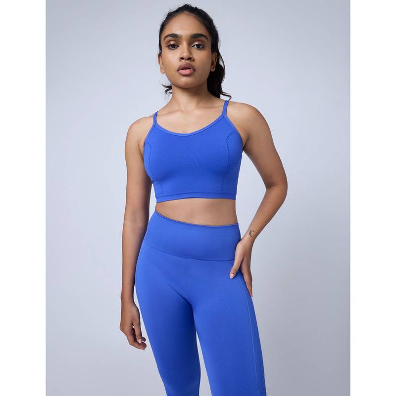 FEIER Blue Elevate Strappy Sports Bra (S)