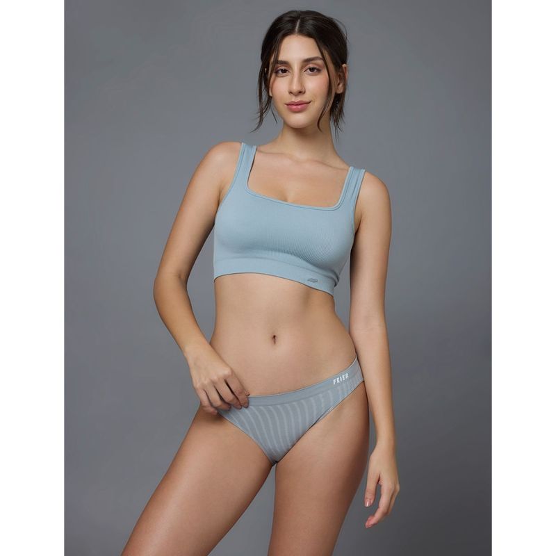 FEIER Grey Flexrib Box Sports Bra (S)
