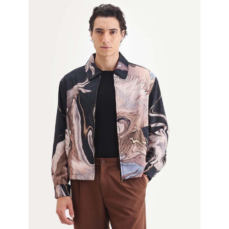 Rare Rabbit Black Viscose Blend Full Sleeves Jacket (XS)