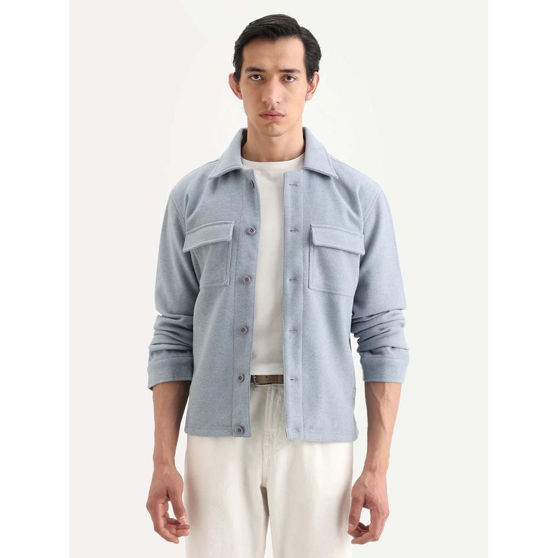 Rare Rabbit Blue Polyester Full Sleeves Jacket (S)