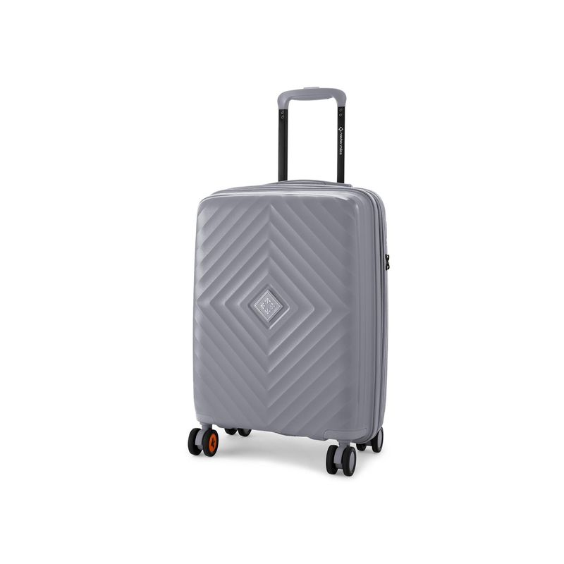 Nasher Miles Antwerp Polypropylene Cabin Grey Trolley Bag (S)