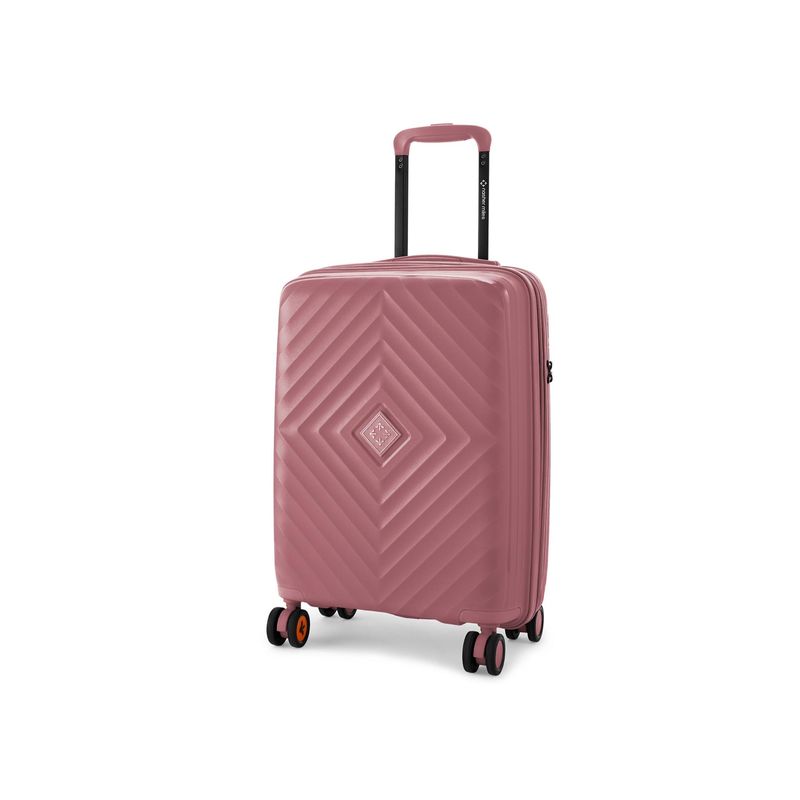 Nasher Miles Antwerp Polypropylene Cabin Bubblegum Mauve Trolley Bag (S)