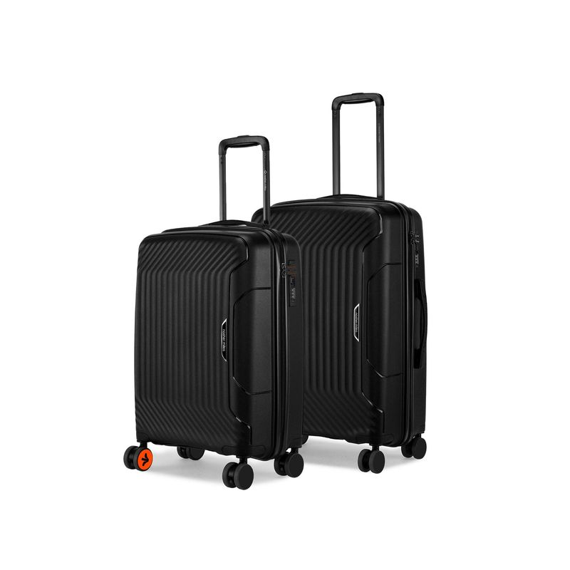 Nasher Miles Unisex Black Coorg Hard-Sided Polypropylene Black Trolley Bag (Set of 2) (M/L)