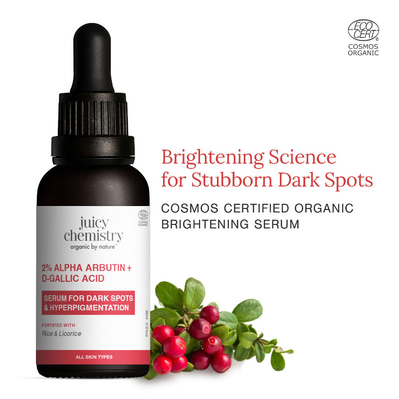 Juicy Chemistry 2% Alpha Arbutin + D-Gallic Acid Face Serum