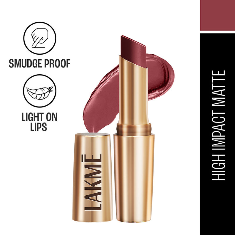 Lakme 9 To 5 Powerplay Priming Matte Lipstick, Lasts hrs, Rosy Sunday