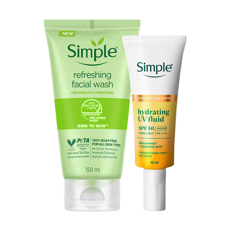 Simple Kind To Skin Facewash + SPF 50 Sunscreen Combo 2 Pieces - Image 2