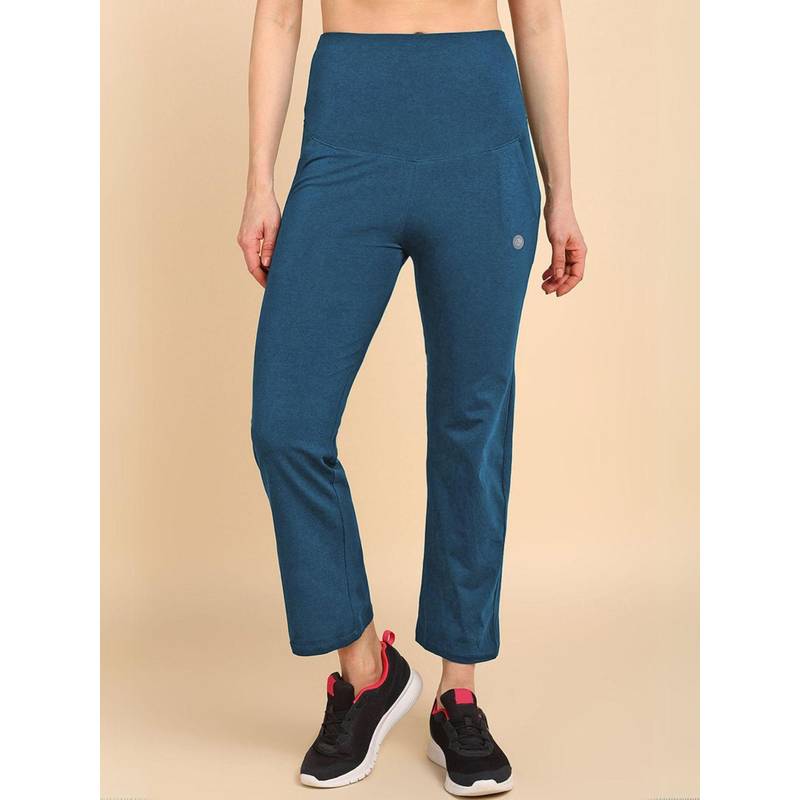 Zelena Teal Cotton Maternity and Postpartum Track Pants (M)